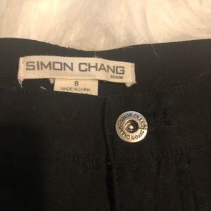 Simon Chang Black straight leg dress pants